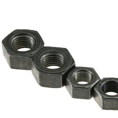 A563 Grade A Carbon Steel Black Oxide Heavy Hex Nuts Dengan Minyak